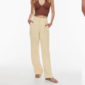 Wilford Effortless Pants in Flax Beige